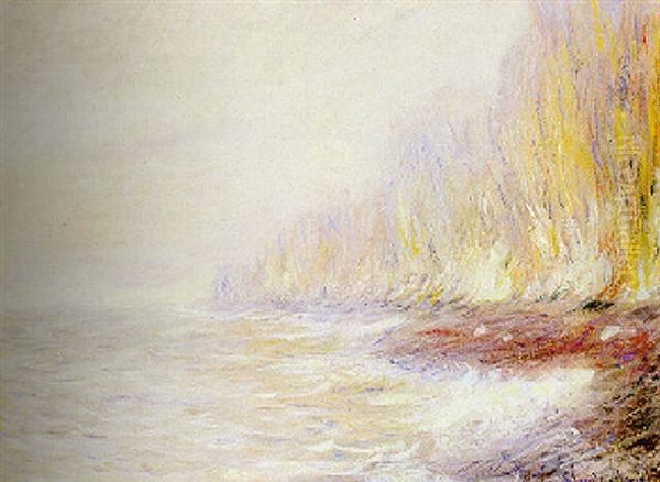Effet De Brouillard Pres De Dieppe Oil Painting by Claude Oscar Monet