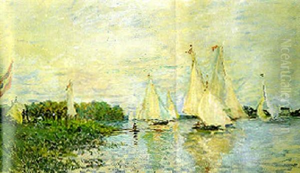 Regates A Argenteuil Oil Painting by Claude Oscar Monet