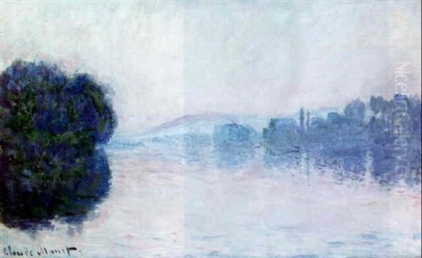 La Seine Pres De Vernon Oil Painting by Claude Oscar Monet