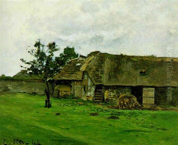 Ferme Pres De Honfleur Oil Painting by Claude Oscar Monet