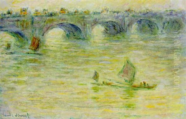 Waterloo Bridge Oil Painting by Claude Oscar Monet
