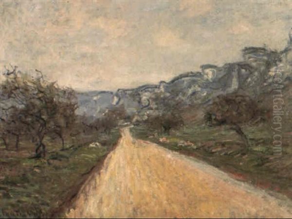 La Route De La Roche-guyon Oil Painting by Claude Oscar Monet