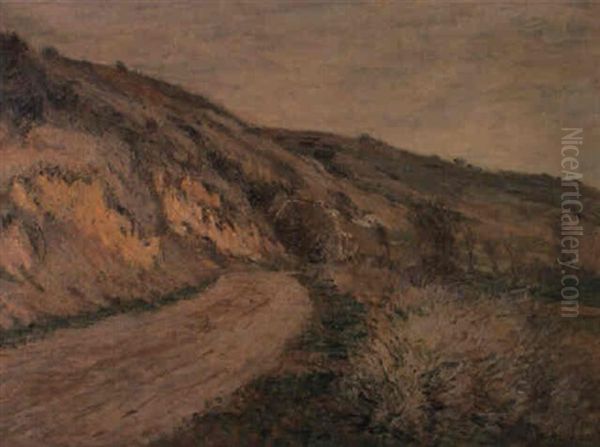 La Route De Giverny Oil Painting by Claude Oscar Monet