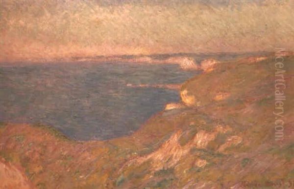 Sur La Falaise Pres De Dieppe Oil Painting by Claude Oscar Monet