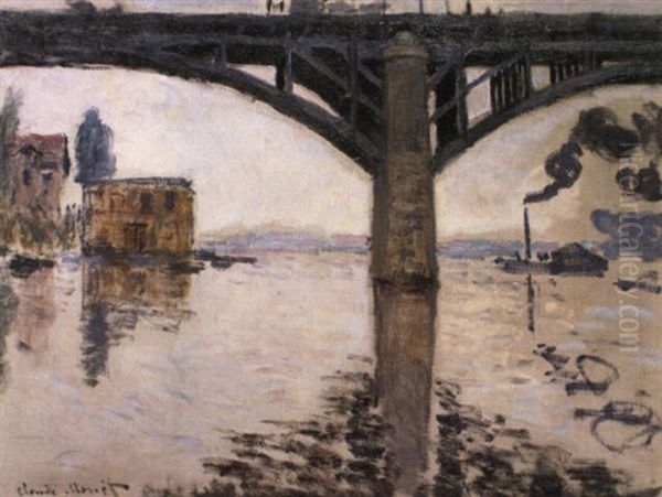 Le Pont Routier D'argenteuil Oil Painting by Claude Oscar Monet