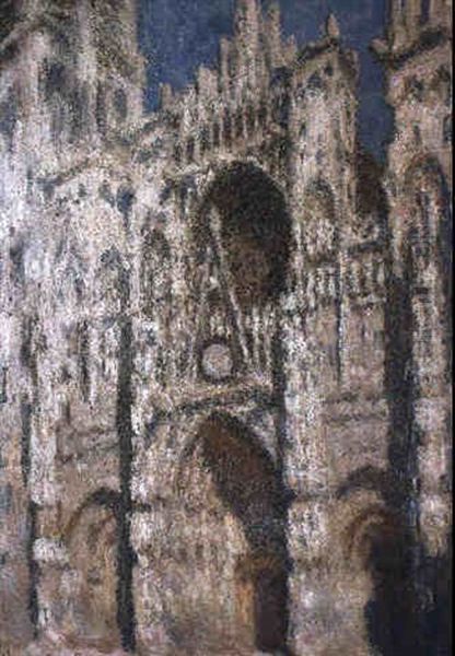 La Cathedrale De Rouen, Effet D'apres-midi (le Portail, Plein Soleil) Oil Painting by Claude Oscar Monet