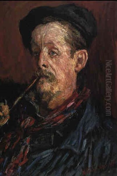 Portrait De Leon Peltier Oil Painting by Claude Oscar Monet