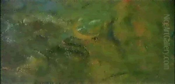 Fragment De Nympheas Oil Painting by Claude Oscar Monet