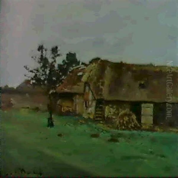 Ferme Pres De Honfleur Oil Painting by Claude Oscar Monet