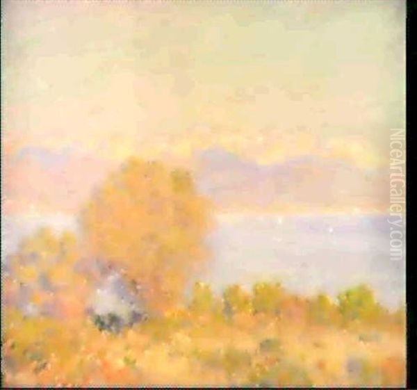 Les Alpes Vues Du Cap D'antibes Oil Painting by Claude Oscar Monet