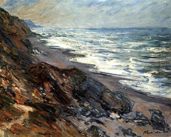 La Mer A Pourville Oil Painting by Claude Oscar Monet