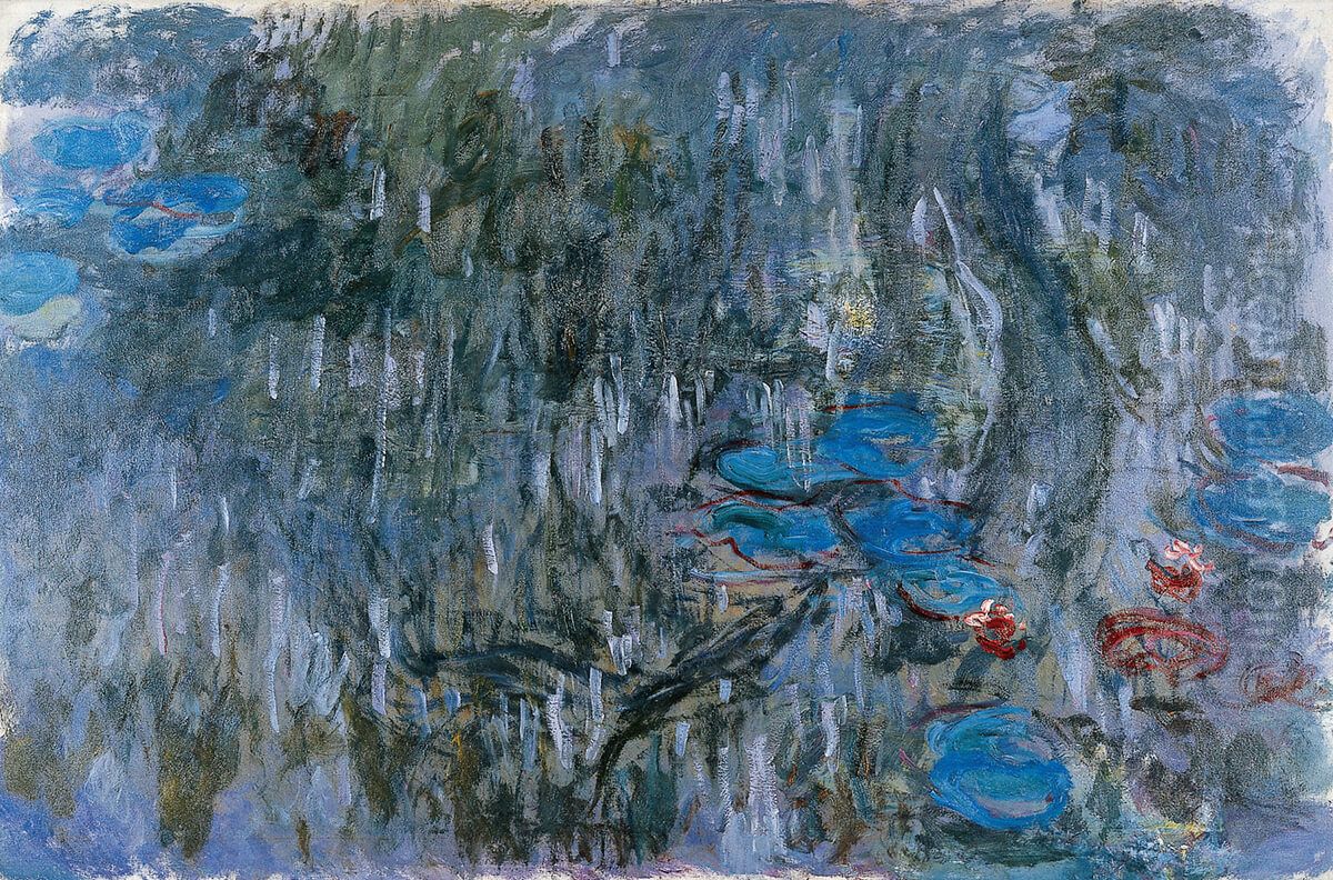 Nympheas, Reflets De Saule Oil Painting by Claude Oscar Monet