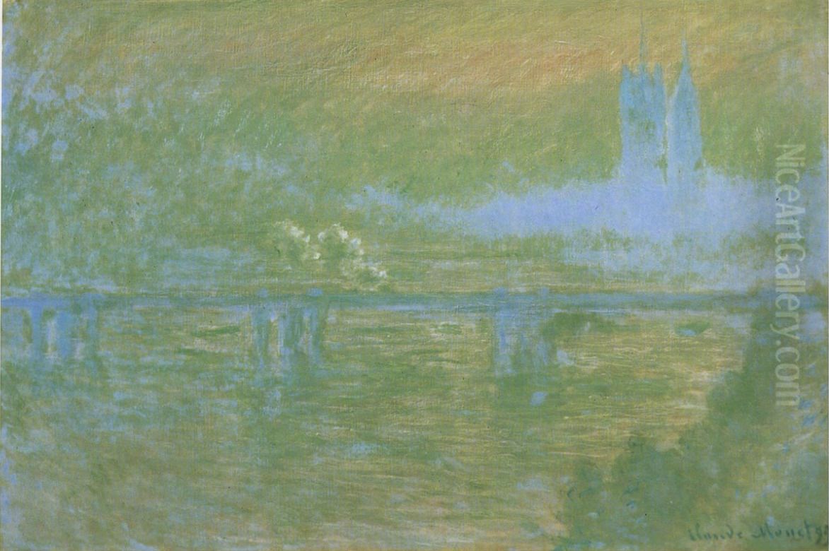 Charing Cross Bridge Oil Painting by Claude Oscar Monet