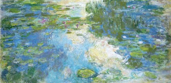 Le Bassin Aux Nympheas [ca: 1917-1919} Oil Painting by Claude Oscar Monet