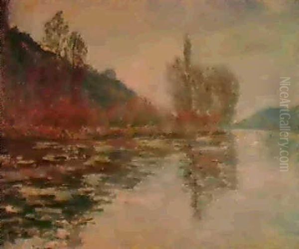 La Seine Pres De Giverny Oil Painting by Claude Oscar Monet