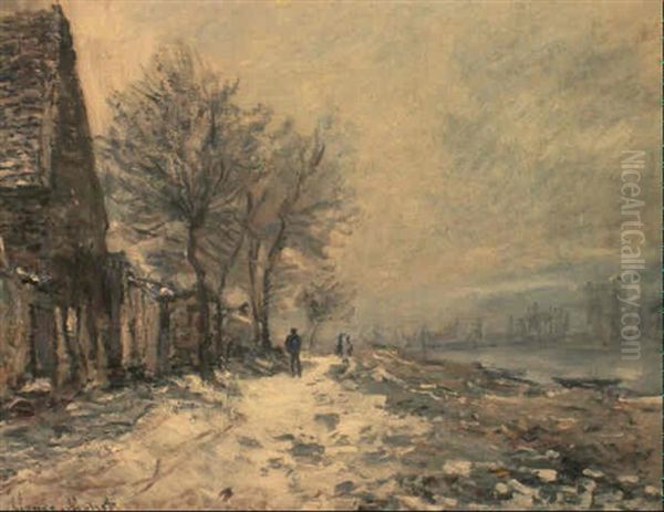 Lavacourt, L'hiver Oil Painting by Claude Oscar Monet