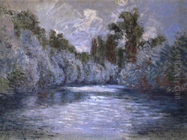 Vue De L'yerres Oil Painting by Claude Oscar Monet
