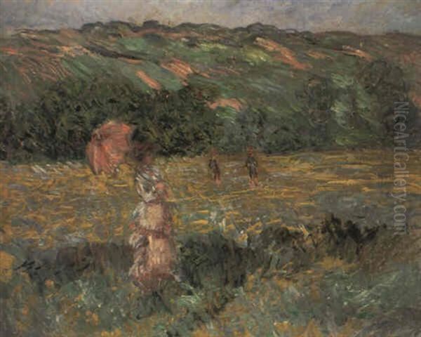 Prairie De Limetz Oil Painting by Claude Oscar Monet