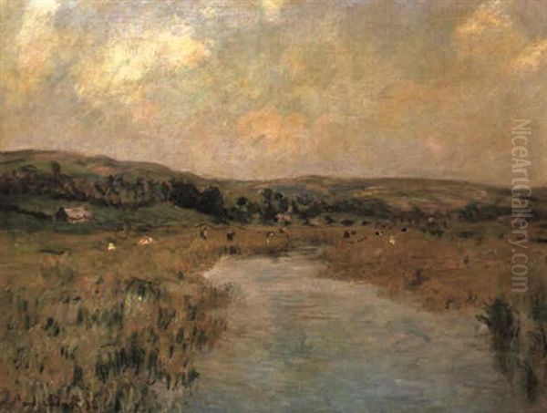 La Vallee De La Scie A Pourville Oil Painting by Claude Oscar Monet