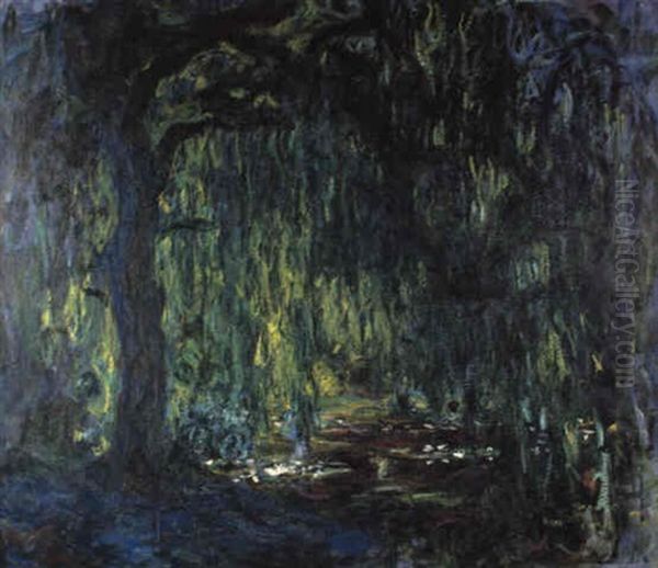 Les Saules Pleureurs Oil Painting by Claude Oscar Monet
