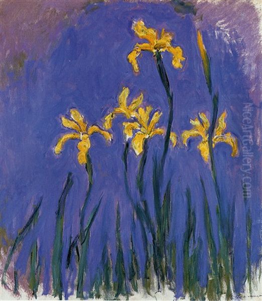 Les Ris Jaunes Oil Painting by Claude Oscar Monet