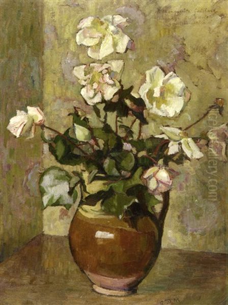 Le Vase De Roses Oil Painting by Georges Daniel Monfreid