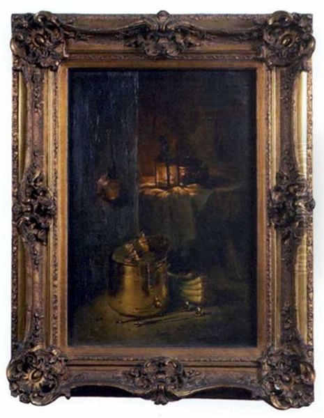 Nature-morte Au Chaudron Oil Painting by Maurice Louis Monnot