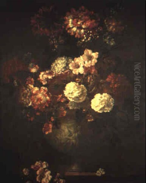 Bouquet Des Fleurs Dans Un Vase Oil Painting by Antoine (Baptiste M.) Monnoyer