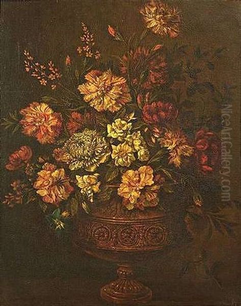 Blumenstraus In Einer Vase Oil Painting by Jean-Baptiste Monnoyer