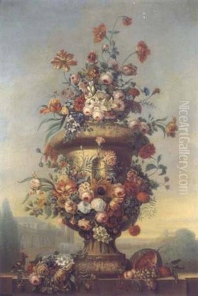 Bouquet De Fleurs Oil Painting by Jean-Baptiste Monnoyer