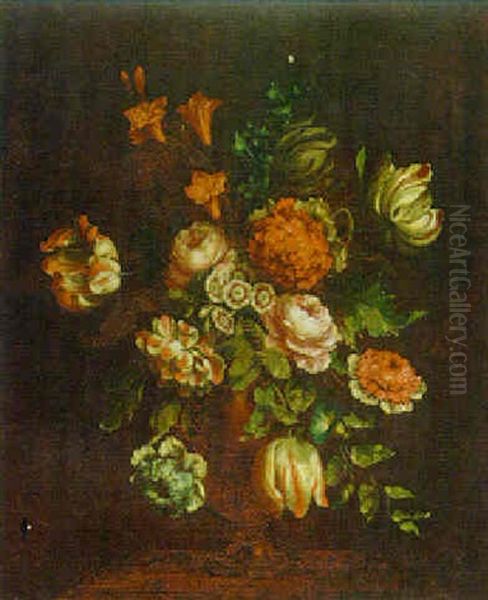 Still Life Of Flowers In A Vase Oil Painting by Jean-Baptiste Monnoyer
