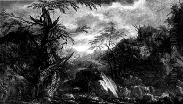 Paysage Fantastique Oil Painting by Pietro Montanini