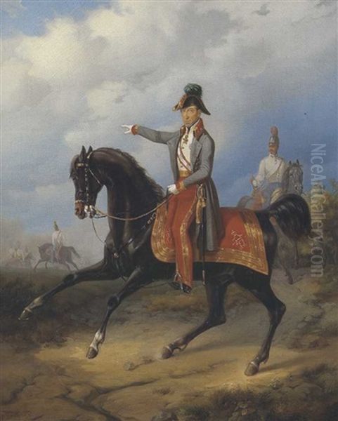 Feldmarschall Erzherzog Karl Oil Painting by Dietrich Monten