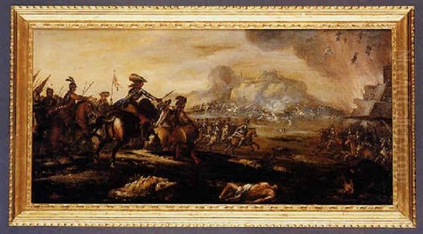 Lo Scoppio Della Fortezza Oil Painting by Francesco Monti