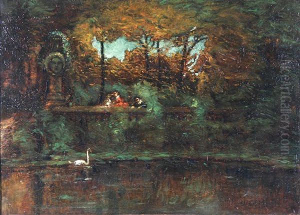 Ritratto Di Gentiluomo [&] Ritratto Di Gentildonna Oil Painting by Adolphe Joseph Thomas Monticelli