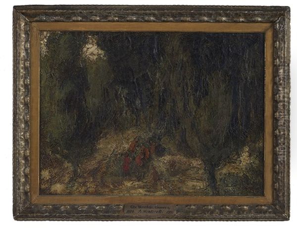 Romantic Fantasy Oil Painting by Adolphe Joseph Thomas Monticelli