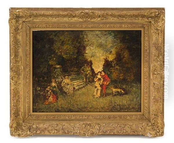 Fete Champetre Oil Painting by Adolphe Joseph Thomas Monticelli