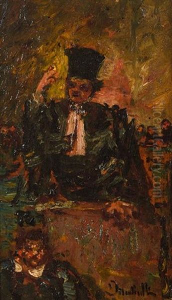 L'avocat Oil Painting by Adolphe Joseph Thomas Monticelli