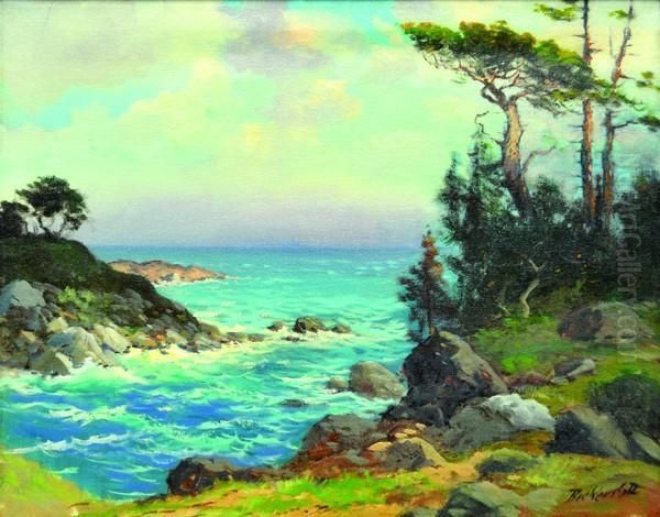 Monterey Coast Oil Painting by George Sanders Bickerstaff
