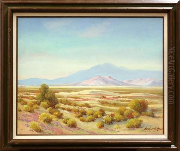 Desert Landscape Oil Painting by George Sanders Bickerstaff