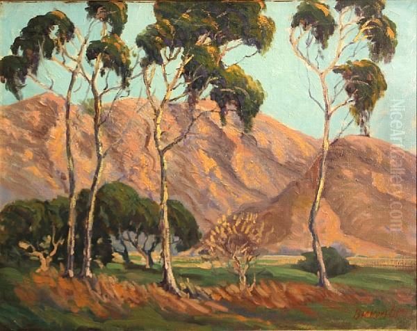 Foothill Landscape Oil Painting by George Sanders Bickerstaff