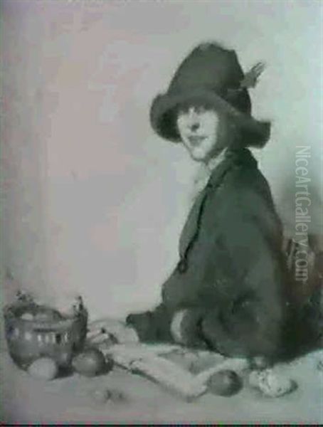 Bird Eggs Oil Painting by Eleanor Allen Moore