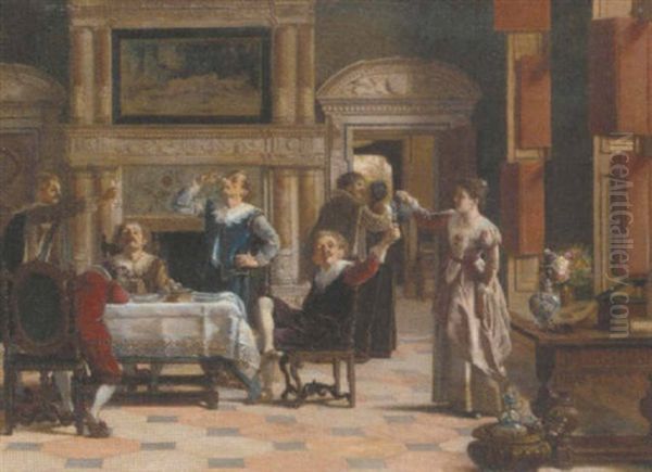 The Toast Oil Painting by Frans Moormans