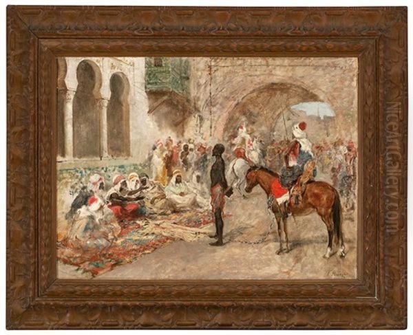 Un Tribunal Arabe Oil Painting by Tomas Moragas Torras