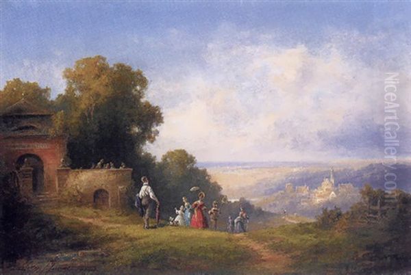 Ausflug Zum Sommerkeller Oil Painting by Willy Moralt