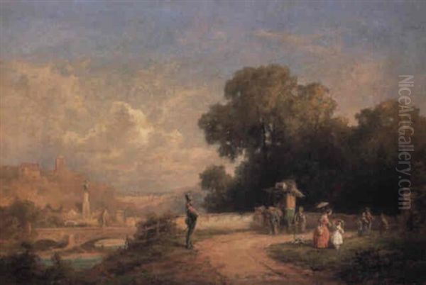 Der Ausflug Oil Painting by Willy Moralt