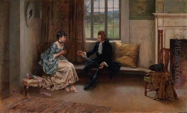 The Courtship Oil Painting by Leon John Moran