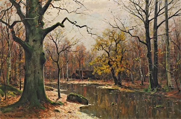 Herbst Im Spreewald Oil Painting by Walter Moras