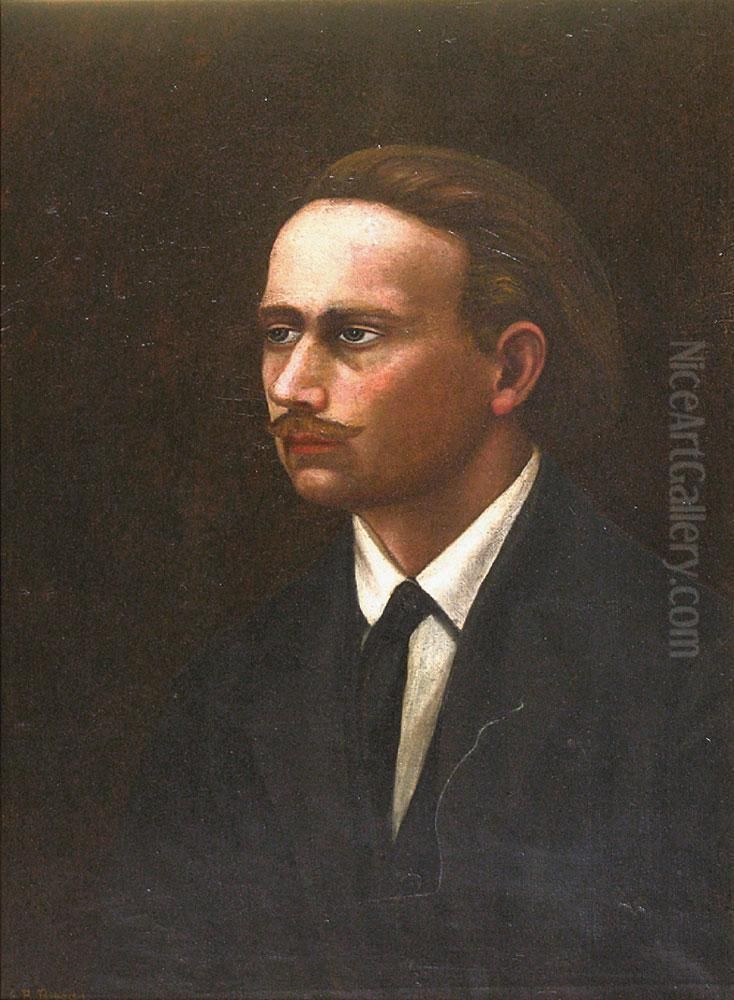 Portrait D'homme Oil Painting by Boleslas Biegas