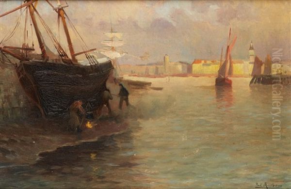 Les Careneurs Oil Painting by Paul Morchain